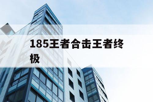 185王者合击王者终极