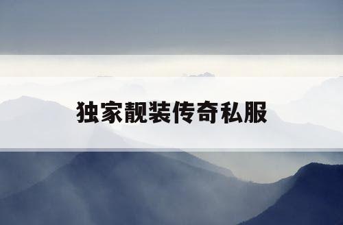 独家靓装传奇私服