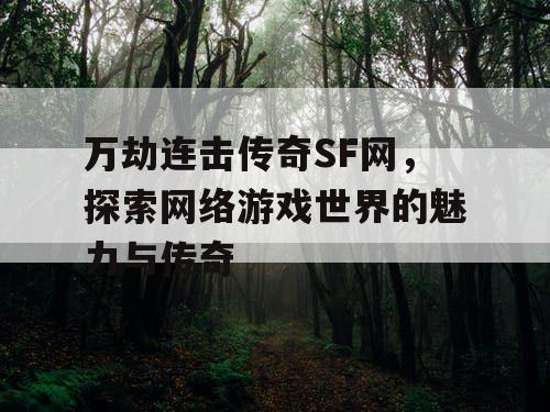万劫连击传奇SF网，探索网络游戏世界的魅力与传奇