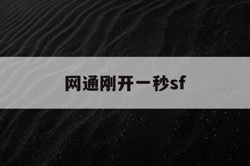 网通刚开一秒sf