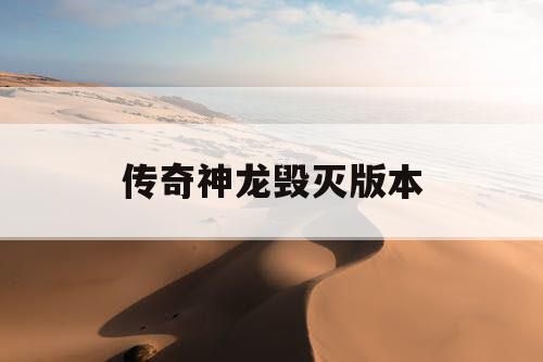 传奇神龙毁灭版本