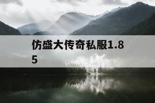 仿盛大传奇私服1.85