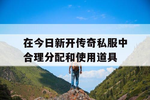 在今日新开传奇私服中合理分配和使用道具