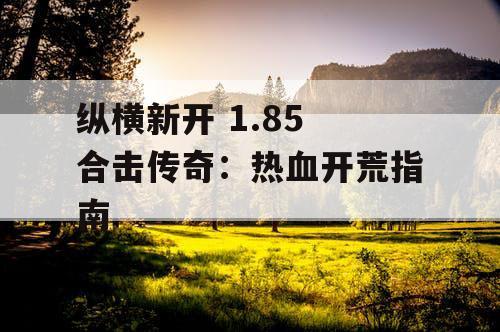 纵横新开 1.85 合击传奇：热血开荒指南