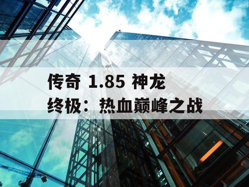 传奇 1.85 神龙终极：热血巅峰之战