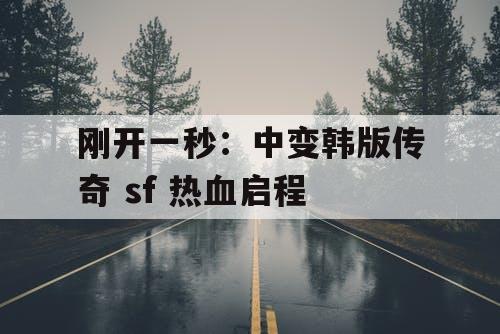 刚开一秒：中变韩版传奇 sf 热血启程
