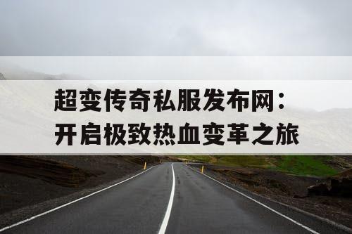 超变传奇私服发布网：开启极致热血变革之旅