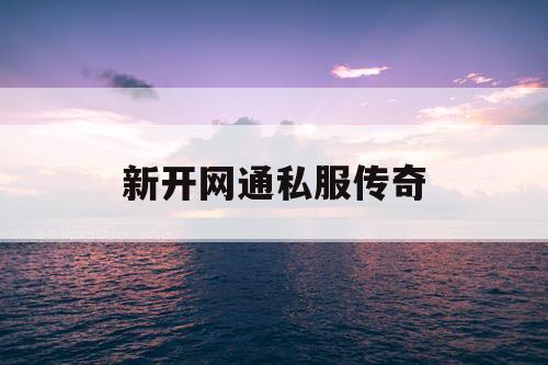 新开网通私服传奇