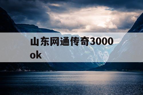 山东网通传奇3000ok