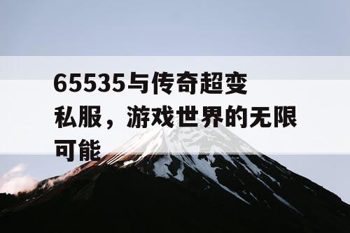 65535与传奇超变私服，游戏世界的无限可能