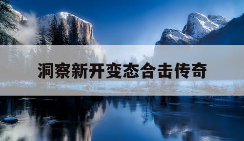 洞察新开变态合击传奇