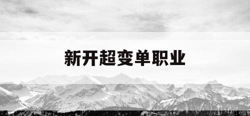 新开超变单职业