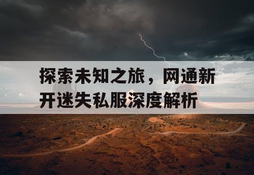 探索未知之旅，网通新开迷失私服深度解析