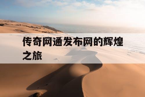 传奇网通发布网的辉煌之旅