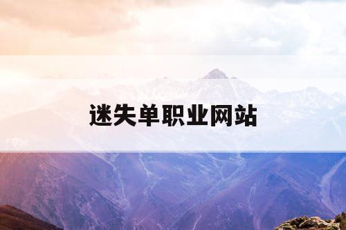 迷失单职业网站