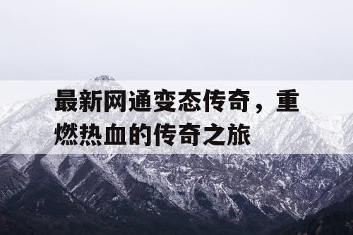 最新网通变态传奇，重燃热血的传奇之旅