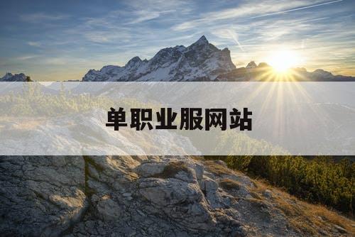 单职业服网站