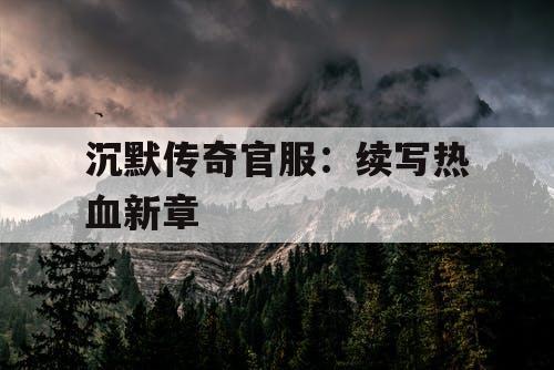 沉默传奇官服：续写热血新章