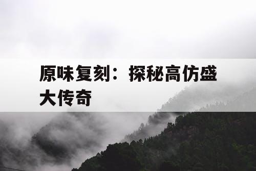 原味复刻：探秘高仿盛大传奇
