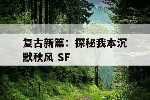 复古新篇：探秘我本沉默秋风 SF