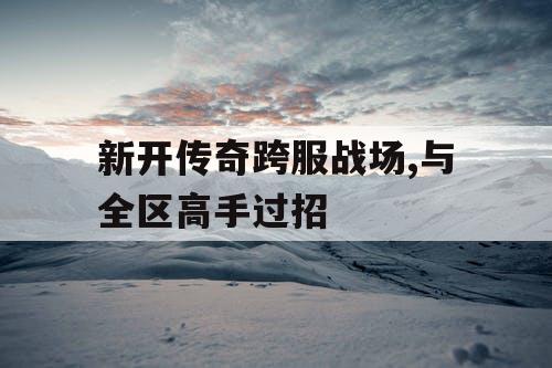 新开传奇跨服战场,与全区高手过招