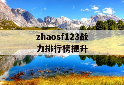 zhaosf123战力排行榜提升