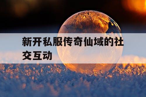 新开私服传奇仙域的社交互动
