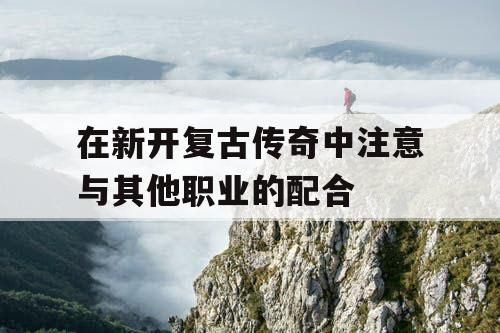 在新开复古传奇中注意与其他职业的配合
