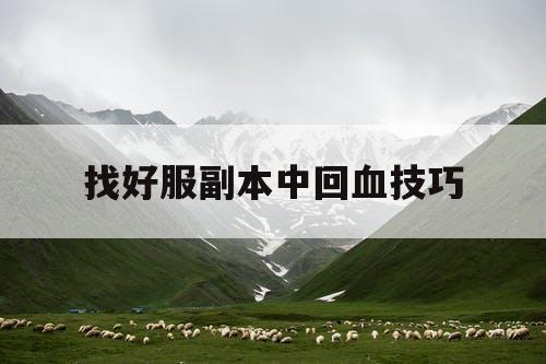 找好服副本中回血技巧