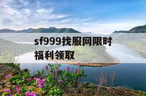 sf999找服网限时福利领取