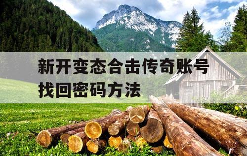 新开变态合击传奇账号找回密码方法
